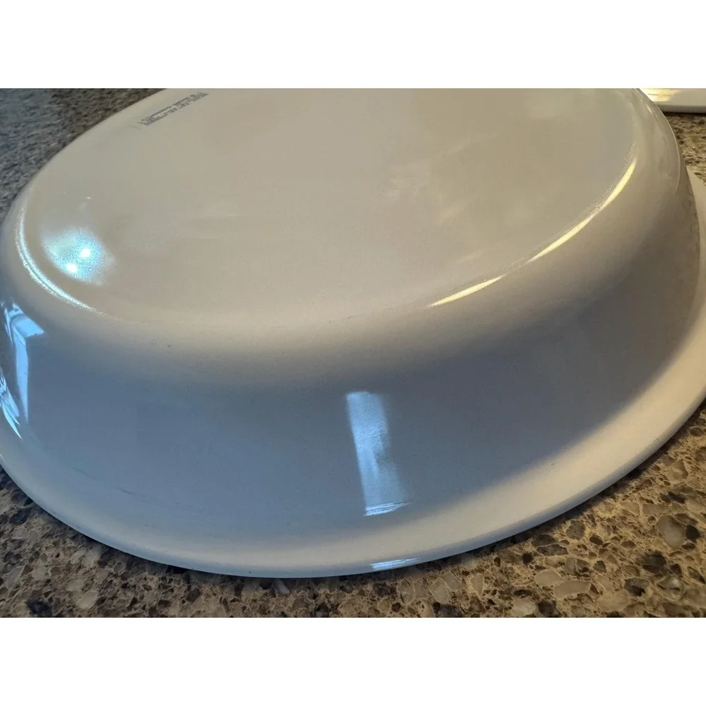 2 Corning Ware French White & Cornflower Pie Plate Dish 9 inch P309 VTG Clean!